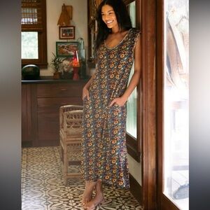 Natural Life womans floral midi dress - large